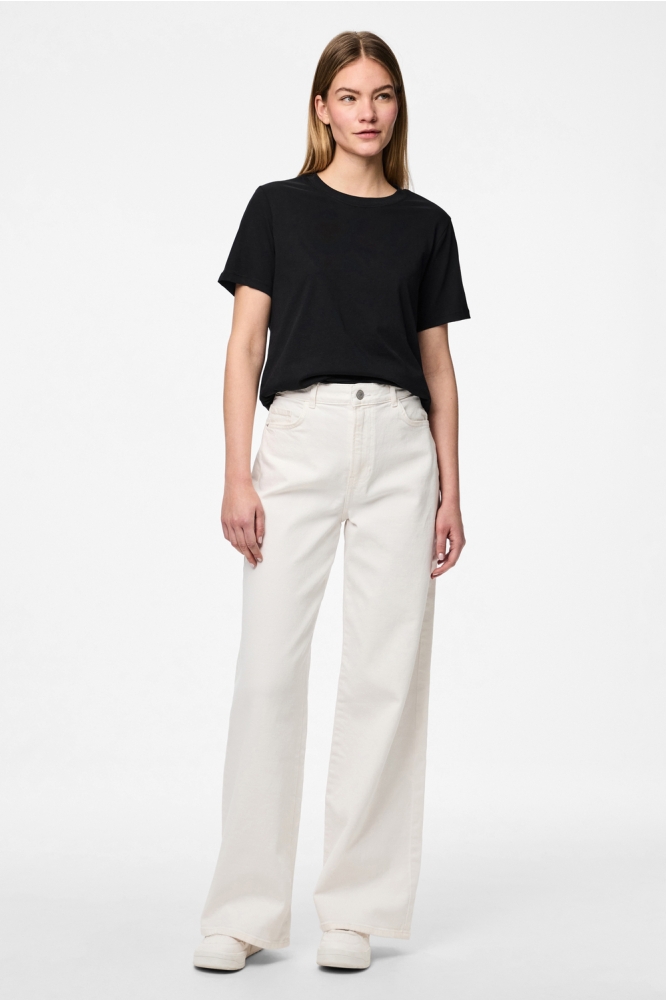 PCSELMA HW WIDE JEANS OD NOOS BC 17154623 Bright White